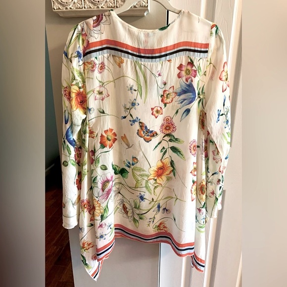 Johnny Was Fiska Floral Kimono Lightweight Oversized Tunic Type Blouse Medium - Picture 7 of 9